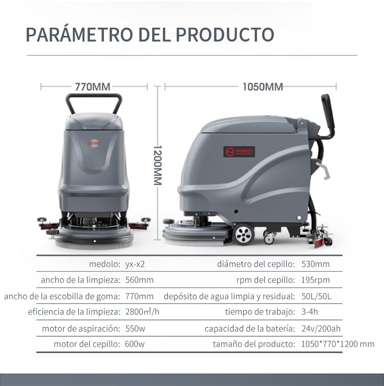 Yangzi X2 Lavadora de Suelo de Empuje Manual(图14)