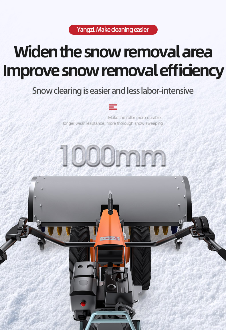Yangzi SXJ002 Hand Push Snow Sweeper Cleaning Machine Snowplow(7)