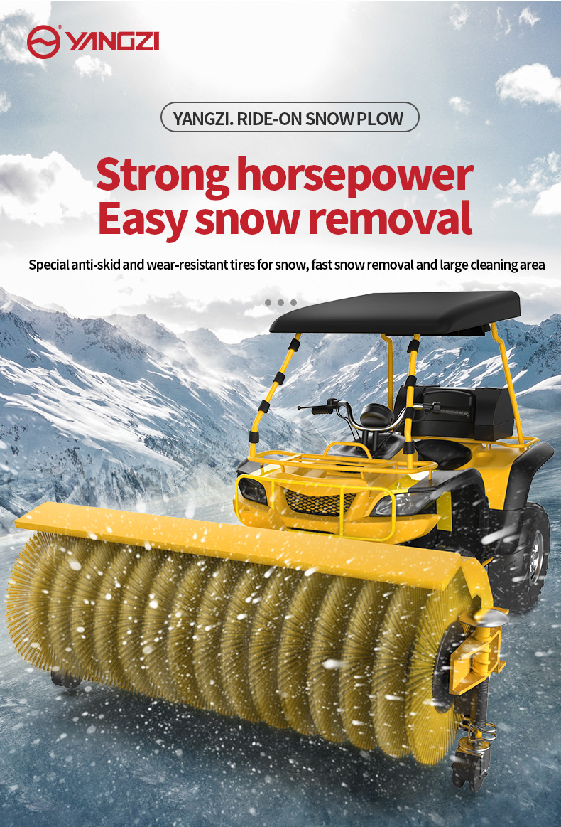 Yangzi SXJ003 Four-wheel Drive Snowplow Road Snow Sweeper Machine(1)