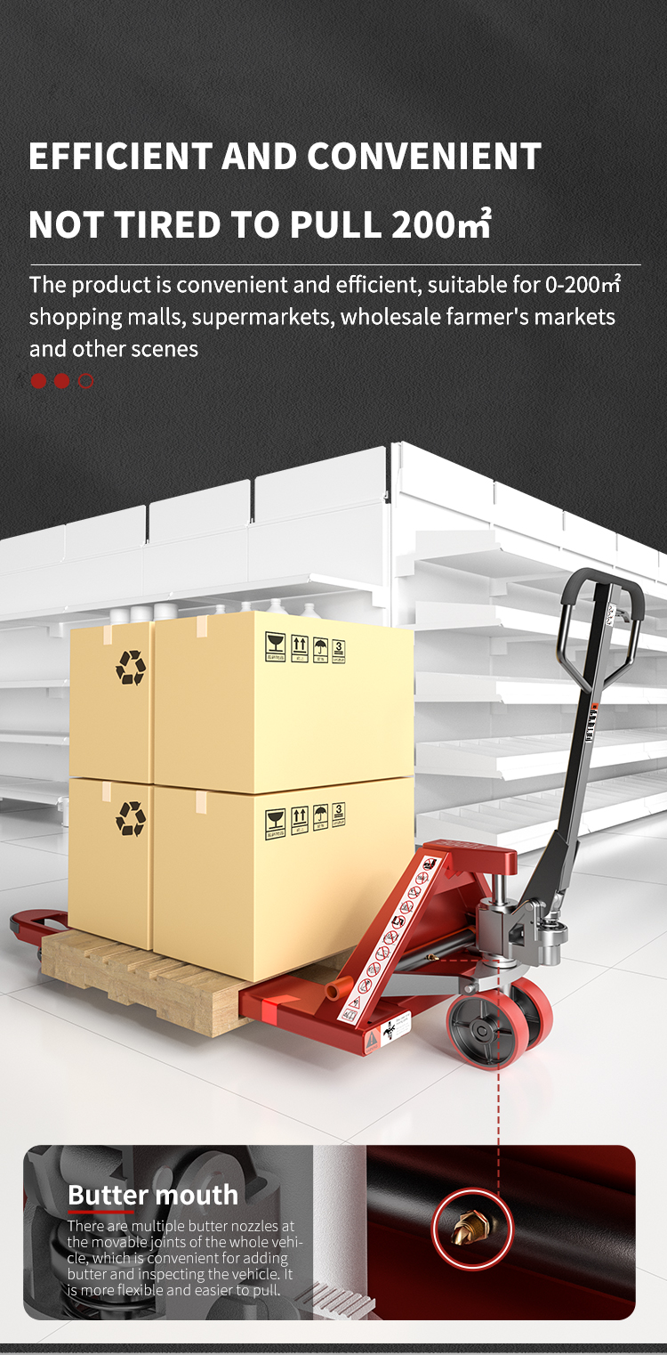 Yangzi Manual Lifting Hydraulic Forklift Hand Pallet Truck Jack(3)