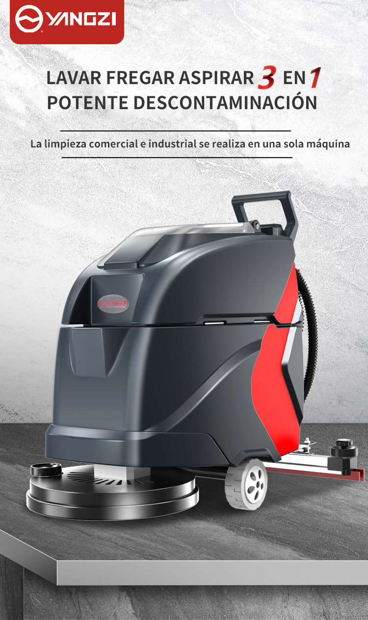 Yangzi GX1 fregadora pequeña de suelo eléctrica con conductor a pie(图1)