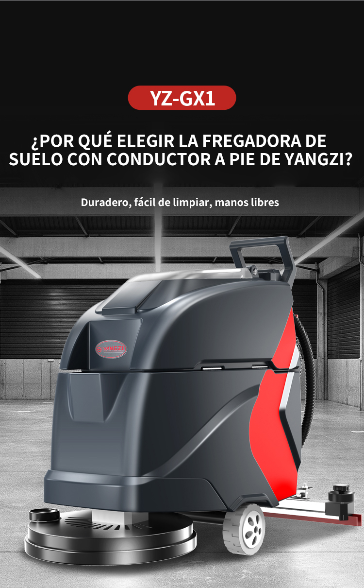 Yangzi GX1 fregadora pequeña de suelo eléctrica con conductor a pie(图7)
